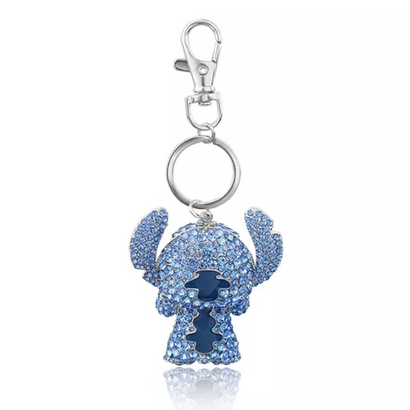 🔹️ Disney🔹️ Stitch Pave 3D Bling Keychain - Bag Charm Key accessory🔹️💙 - Picture 2 of 7